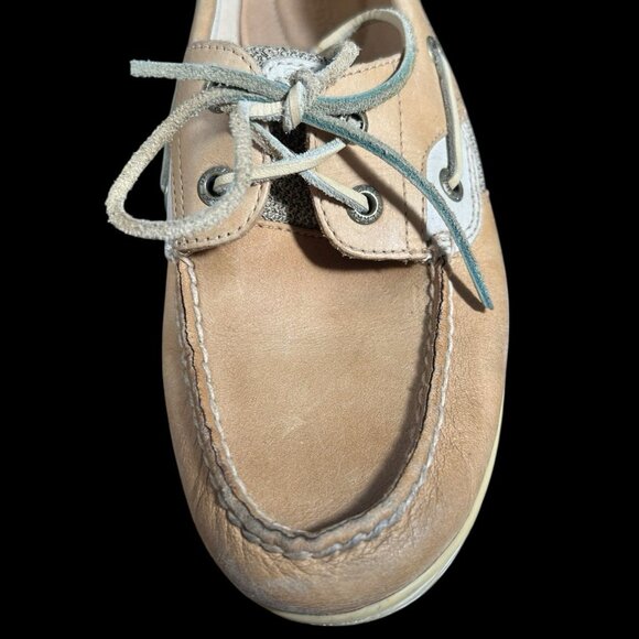 Sperry Top Siders Shoes Women's Size 7.5M Koi fish Core Linen/Oat Model STS95589 - Picture 7 of 9